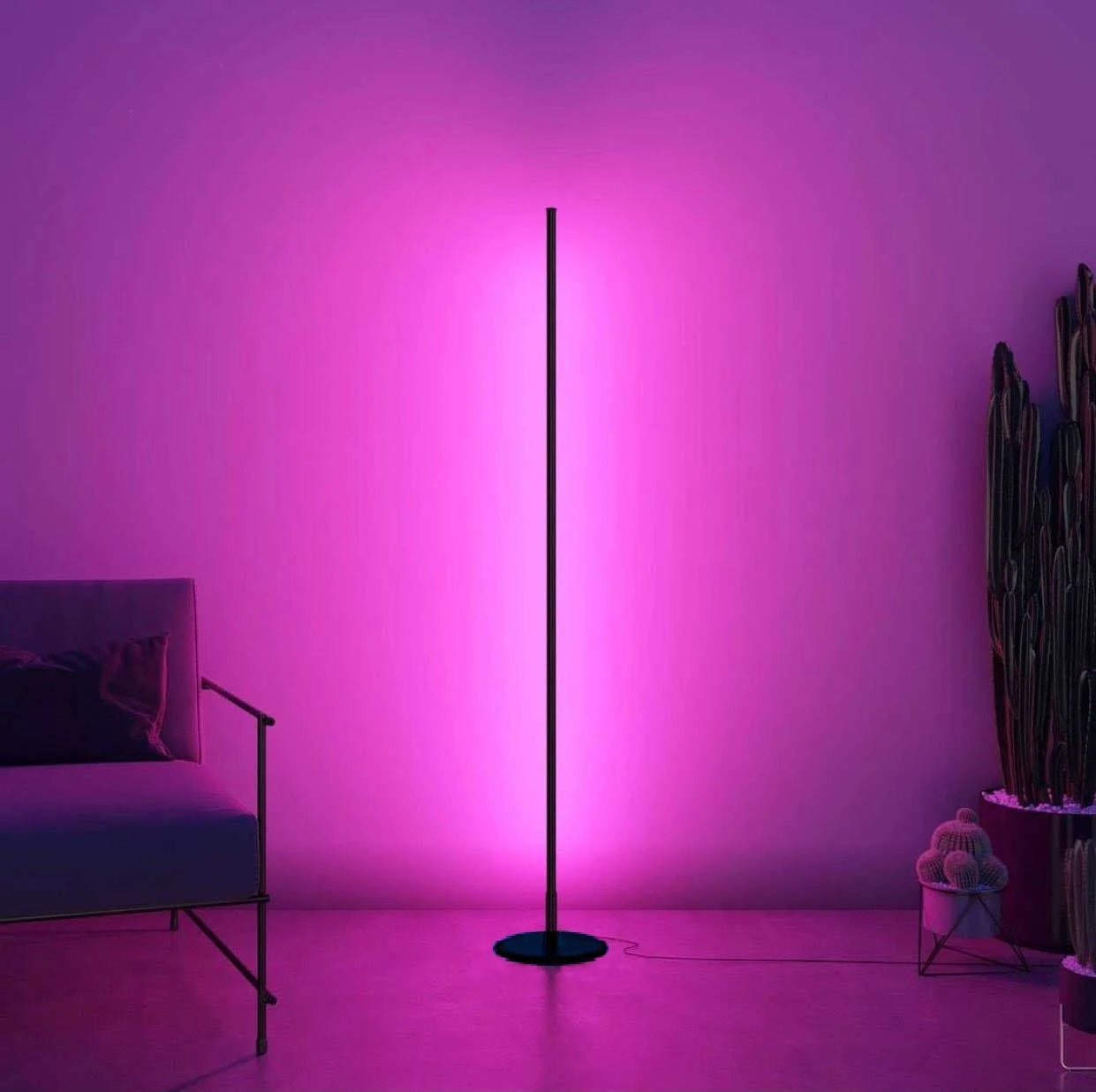 İskandinav Tarzı Sese Duyarlı RGB Köşe Lambası – 150cm 16 Renk ve 4 Dinamik Mod